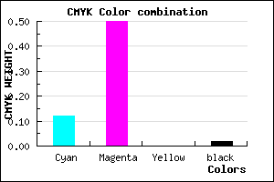 #DB7CFA color CMYK mixer