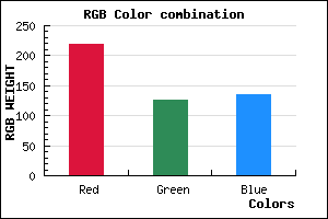 rgb background color #DB7E87 mixer