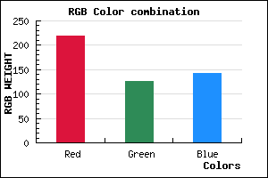 rgb background color #DB7E8E mixer