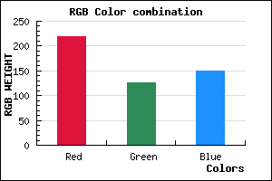 rgb background color #DB7E96 mixer