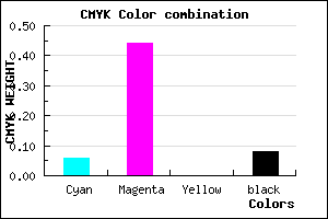 #DB84EA color CMYK mixer