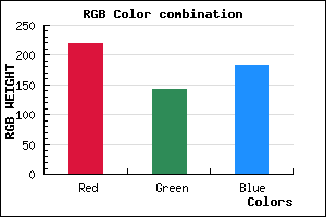 rgb background color #DB8FB7 mixer