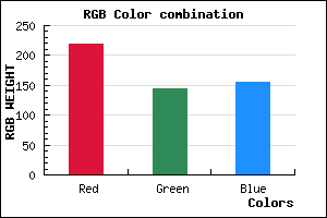 rgb background color #DB909B mixer