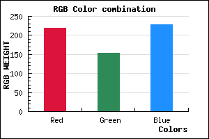 rgb background color #DB9AE4 mixer