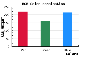 rgb background color #DBA1D6 mixer