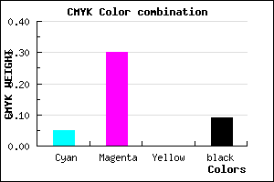 #DBA2E7 color CMYK mixer