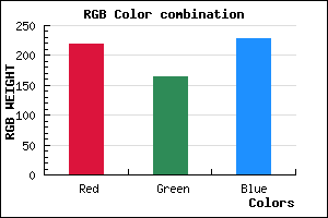 rgb background color #DBA5E5 mixer