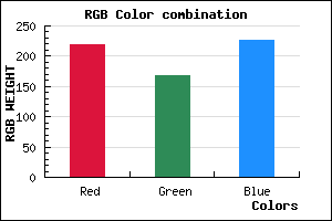 rgb background color #DBA7E2 mixer
