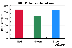 rgb background color #DBA9D9 mixer