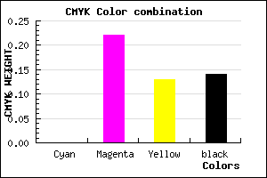 #DBAABE color CMYK mixer