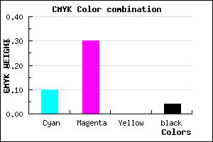 #DBAAF4 color CMYK mixer
