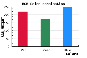 rgb background color #DBABFA mixer