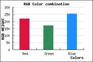 rgb background color #DBABFD mixer