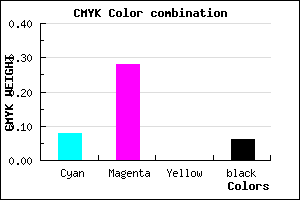 #DBACEF color CMYK mixer