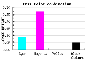 #DBB1F1 color CMYK mixer
