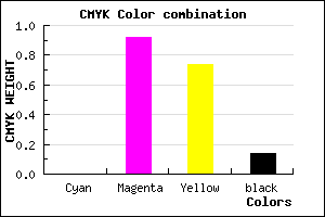 #DB1239 color CMYK mixer