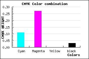 #DBB4F7 color CMYK mixer