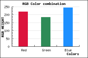 rgb background color #DBB8F5 mixer