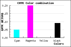 #DBB9E7 color CMYK mixer