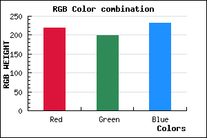 rgb background color #DBC7E7 mixer