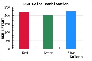 rgb background color #DBC8E0 mixer