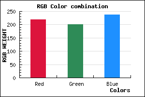 rgb background color #DBC9ED mixer
