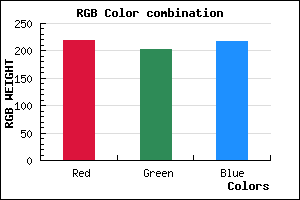 rgb background color #DBCAD9 mixer