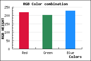 rgb background color #DBCAE4 mixer