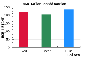 rgb background color #DBCBE9 mixer