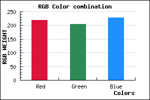rgb background color #DBCCE4 mixer