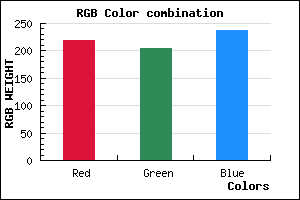 rgb background color #DBCCEE mixer