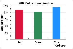 rgb background color #DBCDEF mixer