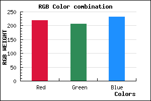 rgb background color #DBCFE7 mixer