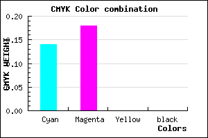 #DBD0FF color CMYK mixer