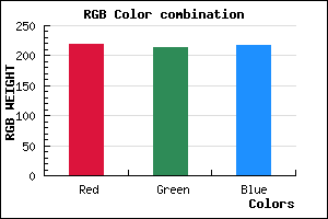 rgb background color #DBD5D9 mixer