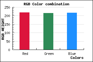 rgb background color #DBD7D9 mixer