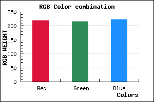 rgb background color #DBD7DF mixer