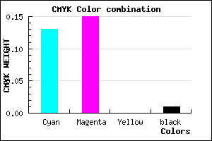 #DBD7FD color CMYK mixer