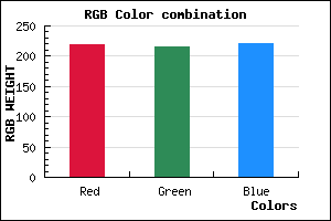 rgb background color #DBD8DC mixer