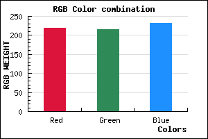 rgb background color #DBD8E8 mixer