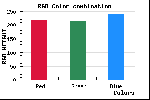 rgb background color #DBD8F0 mixer