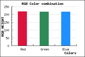 rgb background color #DBD9D9 mixer