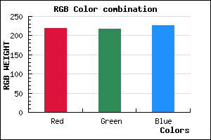 rgb background color #DBD9E3 mixer