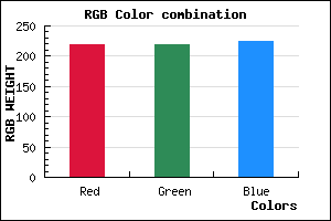 rgb background color #DBDBE1 mixer