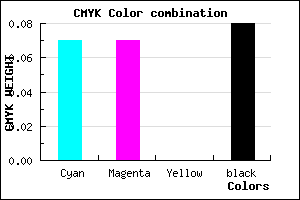 #DBDBEB color CMYK mixer