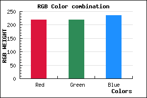rgb background color #DBDBEB mixer
