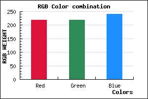 rgb background color #DBDBF1 mixer
