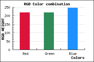 rgb background color #DBDBF7 mixer