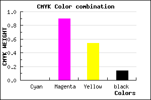 #DB1665 color CMYK mixer