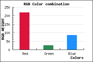 rgb background color #DB1956 mixer